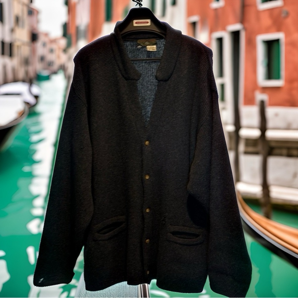 Luciano Barbera knitwear sweater jacket (Super Geelong) - see description